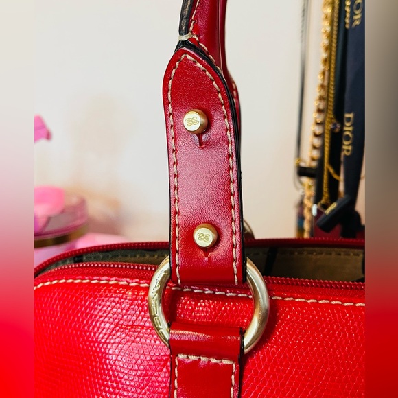 Lancel Authentic Vintage Red Leather Handbag - Picture 9 of 12